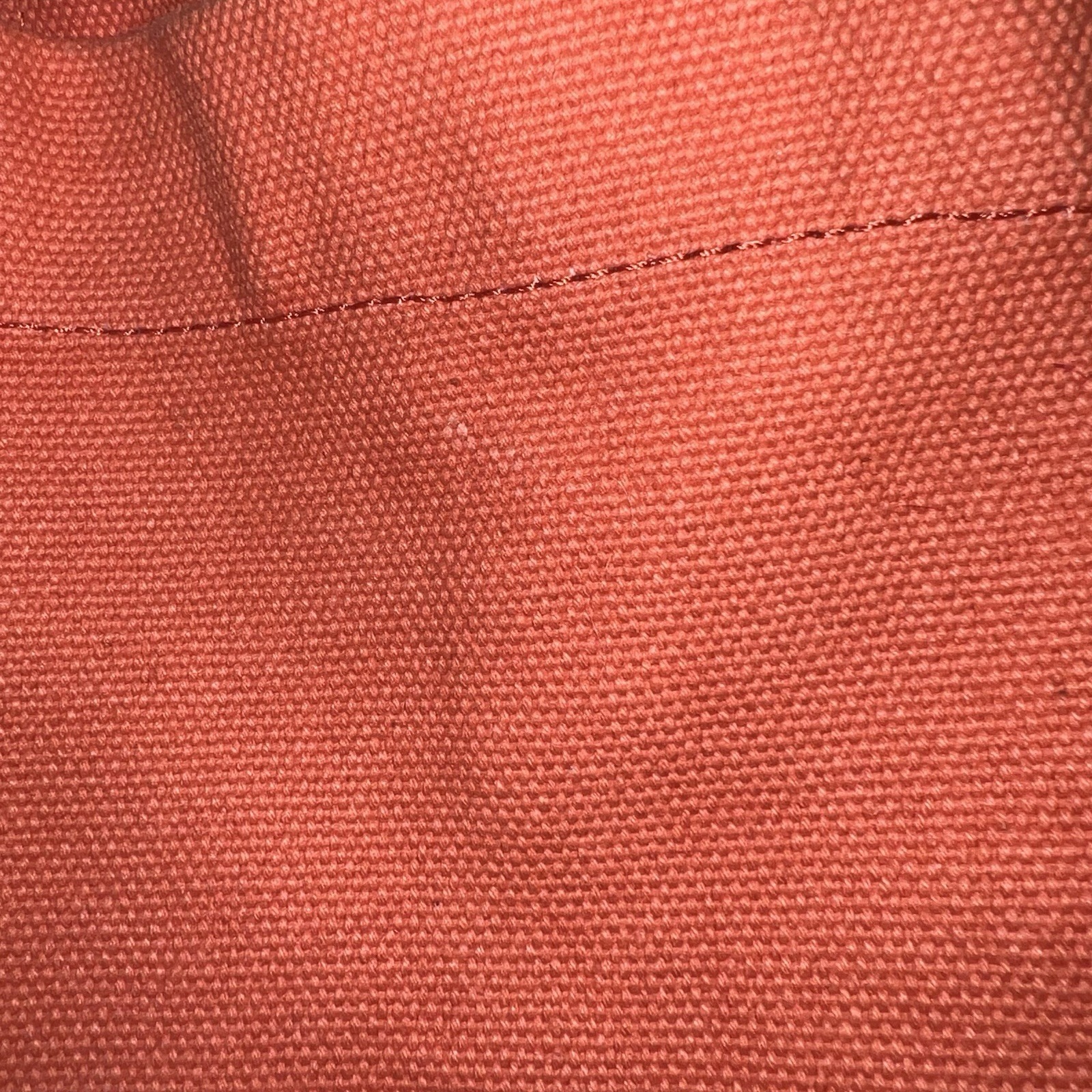Anne Fontaine Violetta Cotton Tote Purse Orange With Brown Leather Strap — image 6 of 8